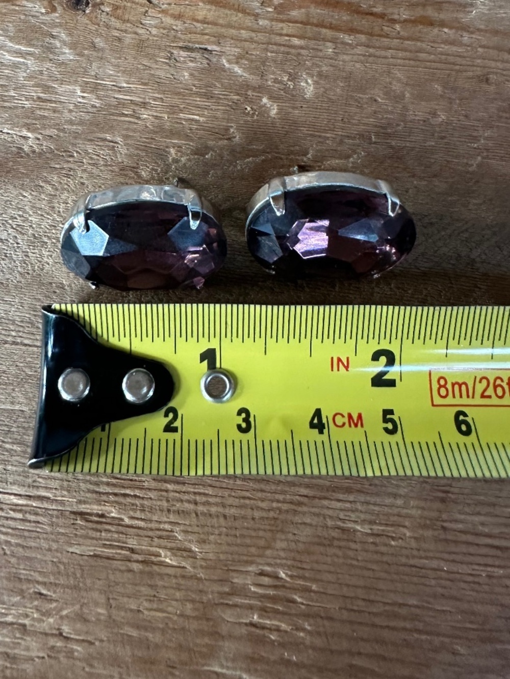 TOVA - Amethyst Purple Oval Earrings - Statement Chic - Picture 10 of 11